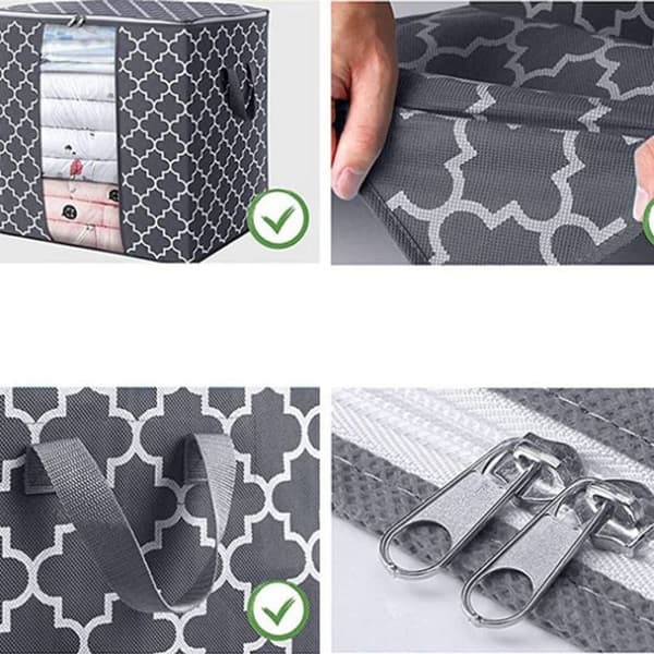 3-pack Förvaringsväskor 100L Stora Vikbara Garderobsorganisatorer