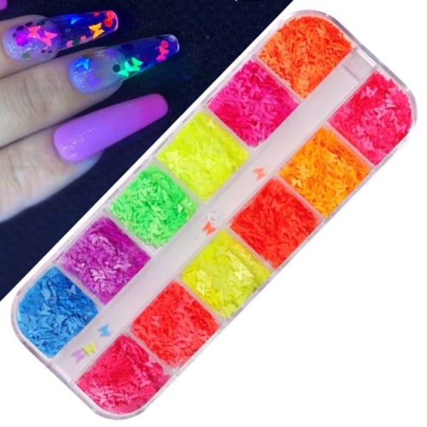 2kpl Nail Butterfly Laser Symphony Sequins-12