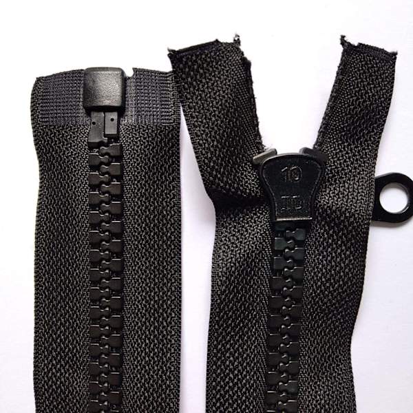 Mesh Zipper 100cm Dragkedja för Jackor Rockar Sömnad Hantverk, Svart Färg, 1 Styck