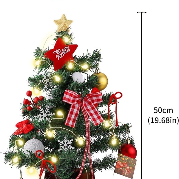 Konstgjord julgran Julgran 45cm helt dekorerad dekorerad med KLB