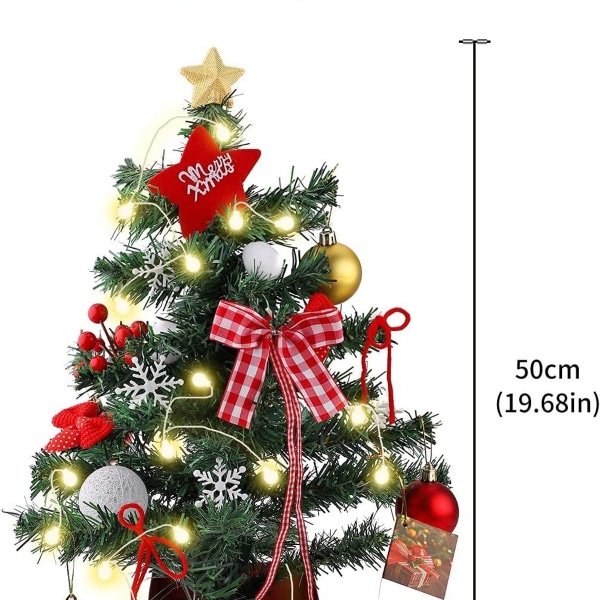 Kunstig juletre Juletre 45cm ferdig dekorert dekorert med KLB