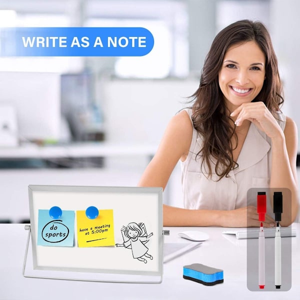 Magnetisk whiteboard, magnetisk tavle, skrivbar whiteboard, tosidig KLB