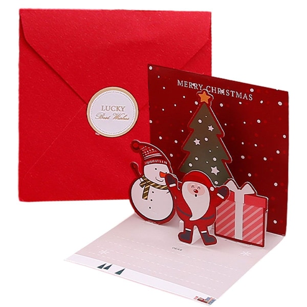 Jul med konvolutter, postkort til venner, glad
