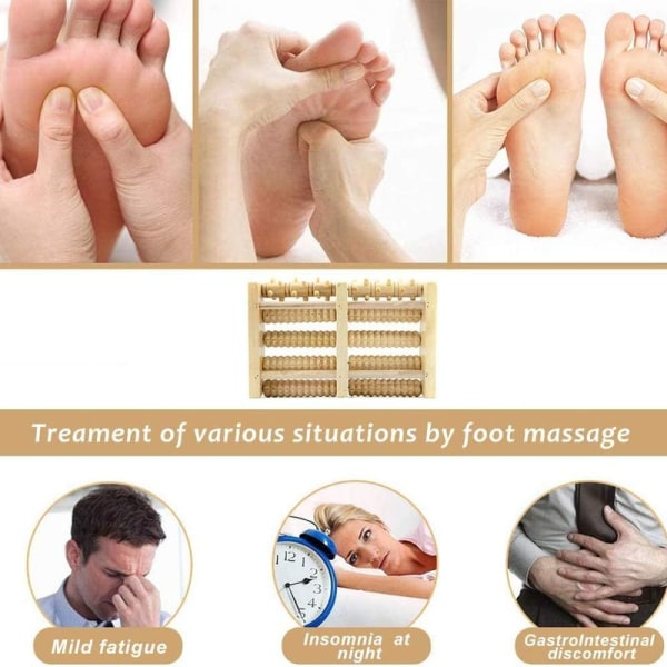 Fodmassage rulle træ, fod massager, fod massage rulle