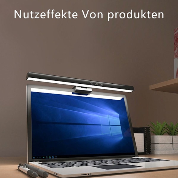 Quntis Computer Monitor USB LED-lampe med berøringskontrol, Anti-blåt lys, KLB