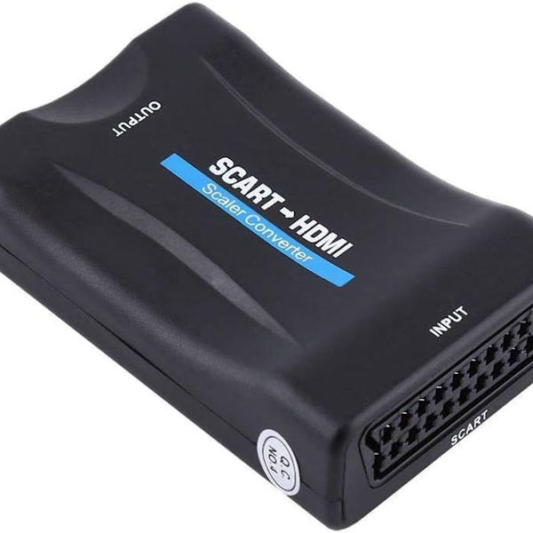 Scart-HDMI-muunnin, 1080P Scart-HDMI-ääni-videomuunnin, musta