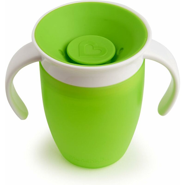 360 Lärande Kopp, 360 Baby Kopp, BPA-Fri Barnkopp med Handtag, Läckagesäker Magisk Kopp, Diskmaskinssäker, Baby Glas 6 Månader och Uppåt (Grön) KLB