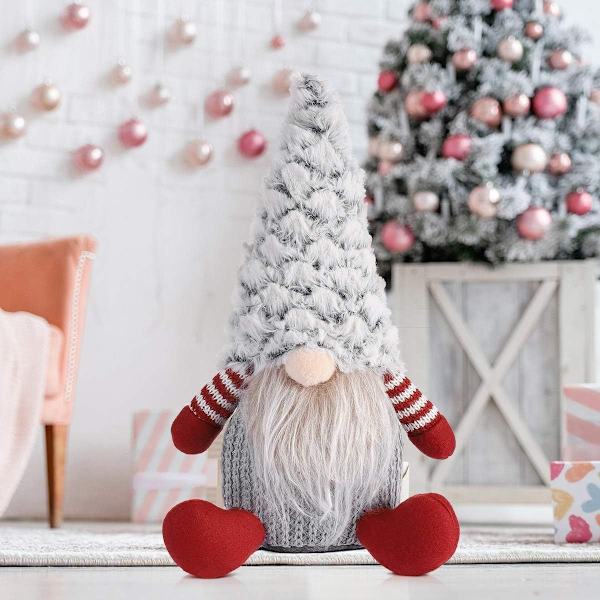 Plysch tomtefigurer av sittande jultomtar Jul familj KLB