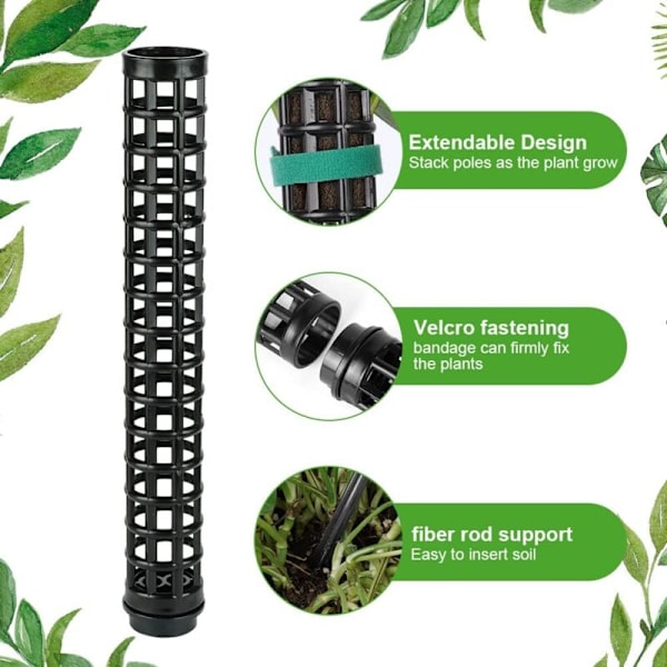 Spaljé, växtstöd, mosspinne för Monstera, 6-pack, kokosnötsväxter, mossstolpe, växtstöd, Monstera klätterhjälp KLB