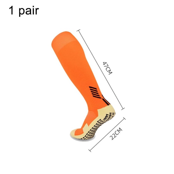 Urheilulliset sukat, liukumattomat urheilukorkeat sukat aikuisille, pitkät, oranssit KLB