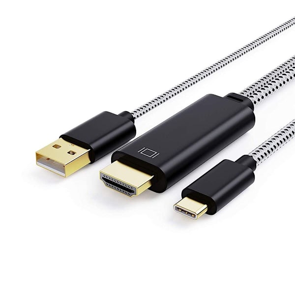 USB C til HDMI-kabel med USB-lading 1,8 m CableCreation