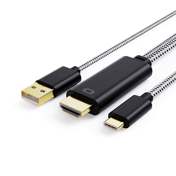 USB C till HDMI-kabel med USB laddning 1,8 m CableCreation