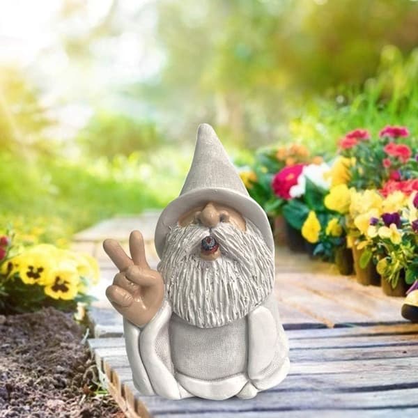 Trold Gnom Uartig Have Gnom Statue Sjov Harpiks Statue Plæne Have KLB