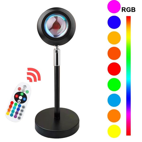 Smart solnedgangslampe, solnedgangsprojektionslampe med timer/180° til KLB