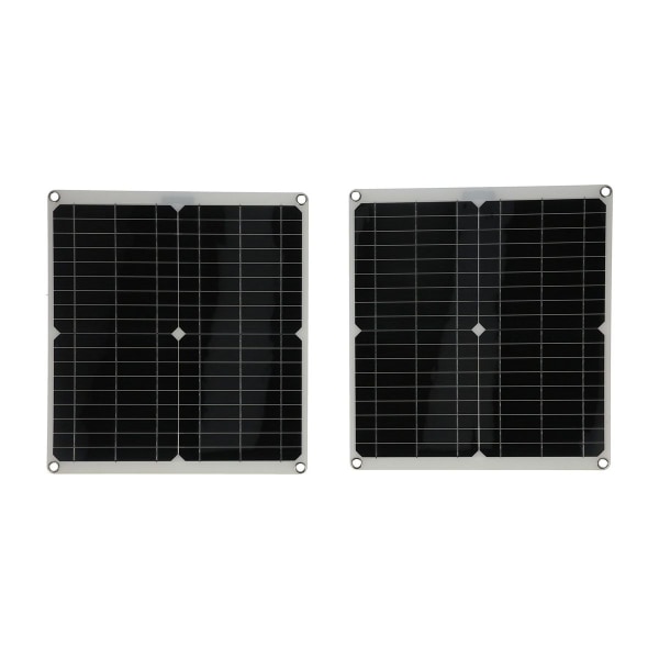 2 st 25W solpanel 50A laddningsregulator kabelkit 20V KLB