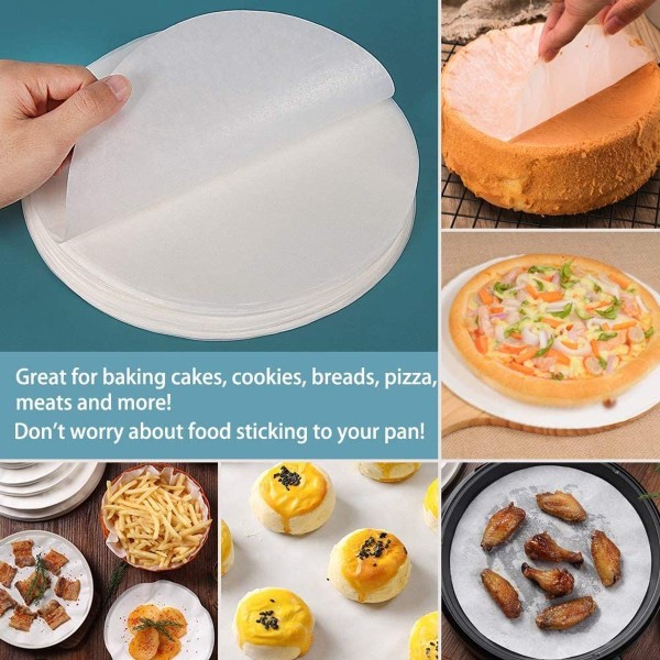 Bakplåtspappersformar, set om 100, non-stick bakplåtspapper, 20 cm KLB