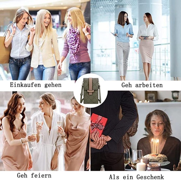 Naisten puhelin kotelo riippuva lompakko, puhelimen olkalaukku, PU