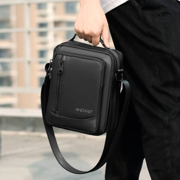 D237 Herr Axelväska Enkel Utomhus Messenger Fritidsväska - Dubbel