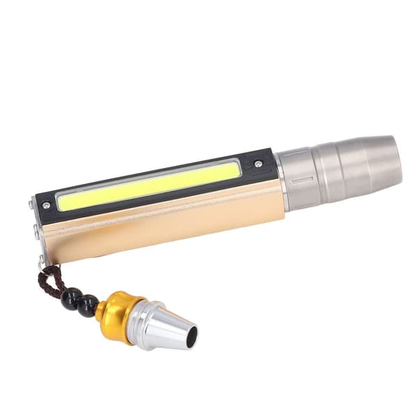 Edelstenlys 3 LED 1 COB aluminiumslegering USB-lader KLB