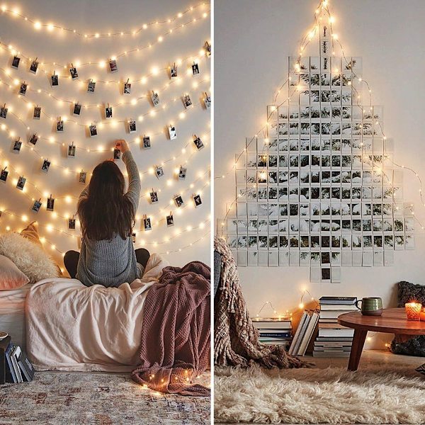 Grupper af solfe, varmt hvidt, 100 LED solstrenglamper, udendørs KLB