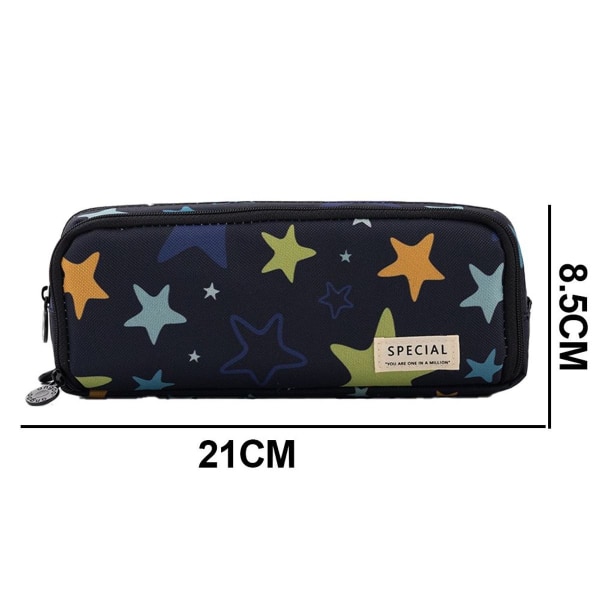 Large pencil case, large capacity, 3 compartments, linen, pencil shape3 KLB