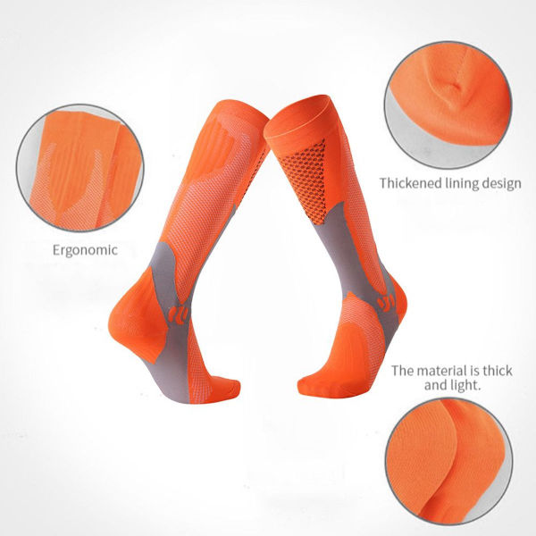 Utomhus Marathonstrumpor för Män Kvinnor Löpning Bergsklättring Orange