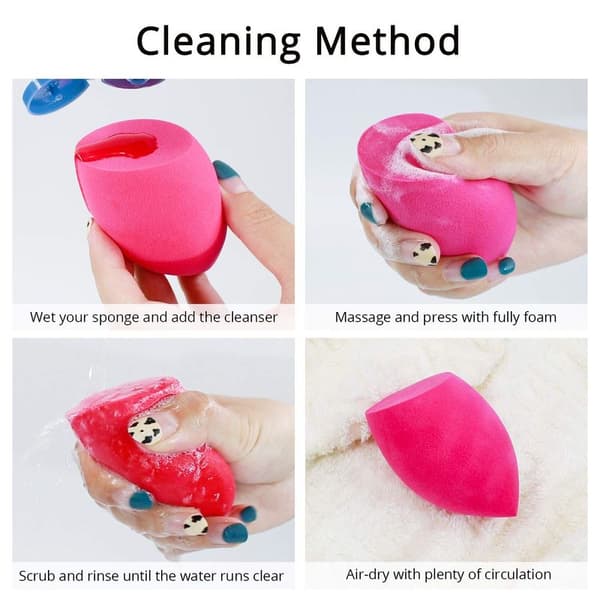 Makeup Blender Beauty Sponge Set - Foundation Blending Beauty Red Wine