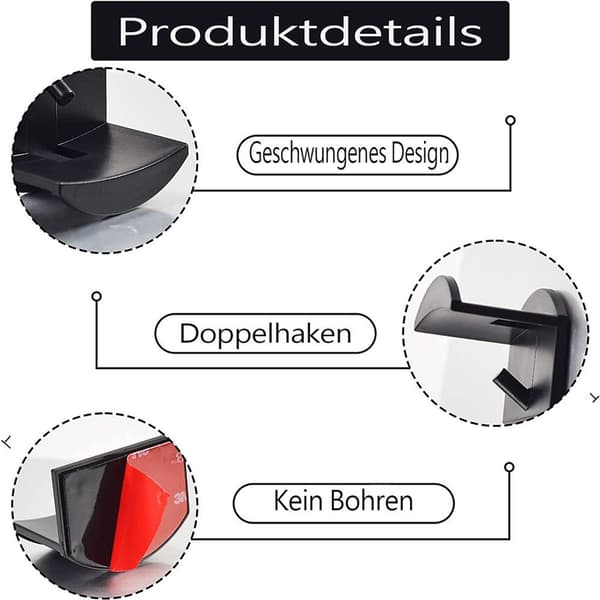 10 stk selvklebende hatteholdere, capskroker for veggmontering, ingen