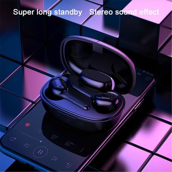 Bluetooth-hovedtelefoner in-ear, Boltune sportshovedtelefoner sorte