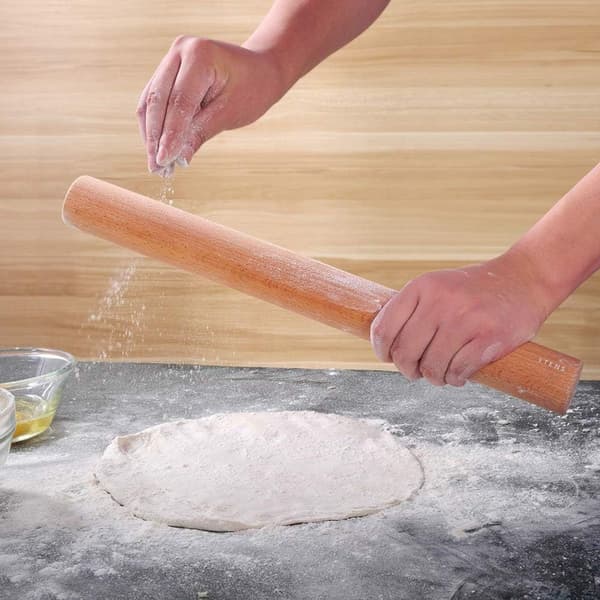 Rulle av tre for baking av non-stick brød, 50 cm