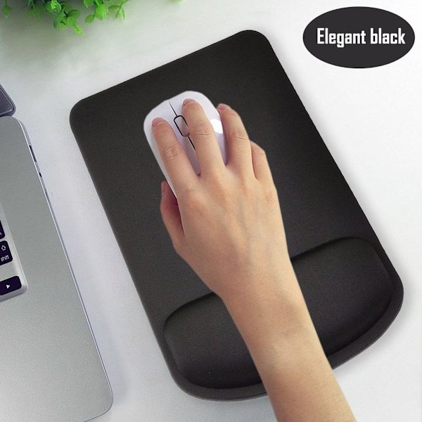 Musematte med håndleddsstøtte, håndlaget ergonomisk musematte svart