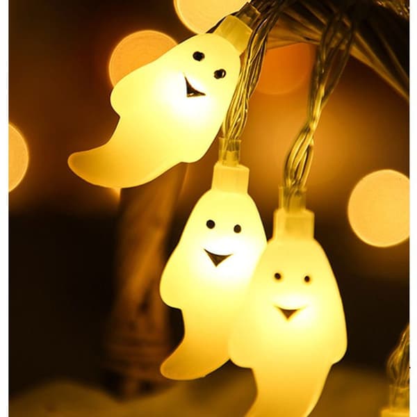 LED-lyskjede Halloween-dekorasjon, LED-lyssnor 3m 20 LED-spøkelseslyskjede