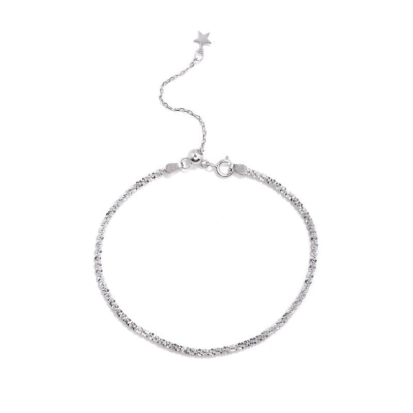 Silverarmband, justerbar längd, påse ingår (2 stycken)
