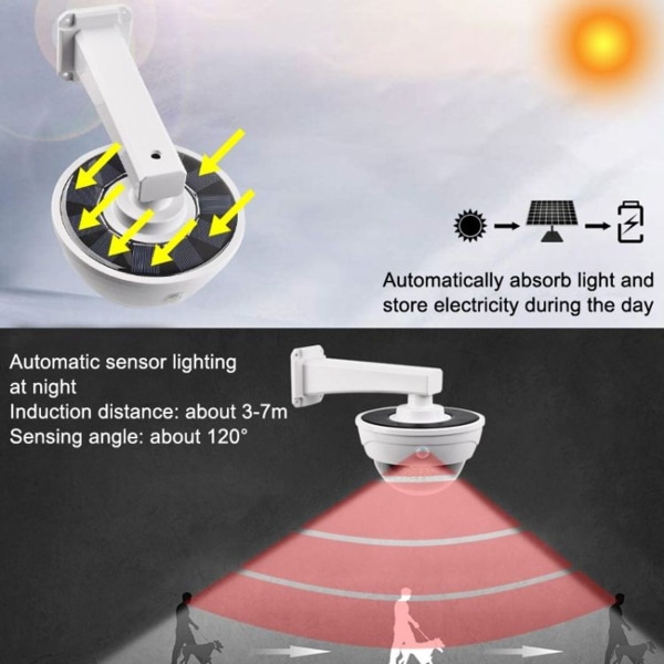 Solar simulering kamera monitor lys, menneskelig krop induktion væglampe