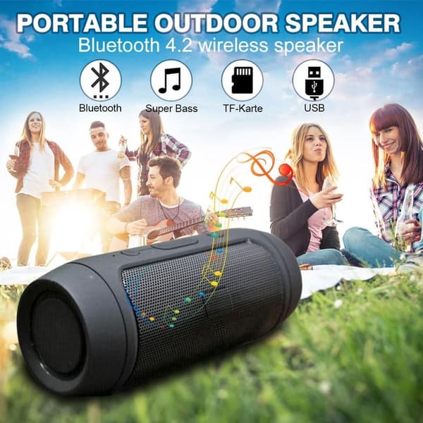 Bluetooth-kaiutin, 10 W langaton vedenpitävä IPX6-kaiutin