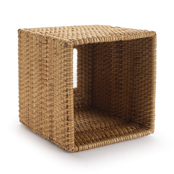 Rattan Servettbehållare Kvadratisk Handvävd Korg
