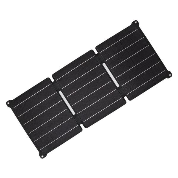 21W sammenleggbart solcellepanel IPX6 vanntett USB DC utgang KLB
