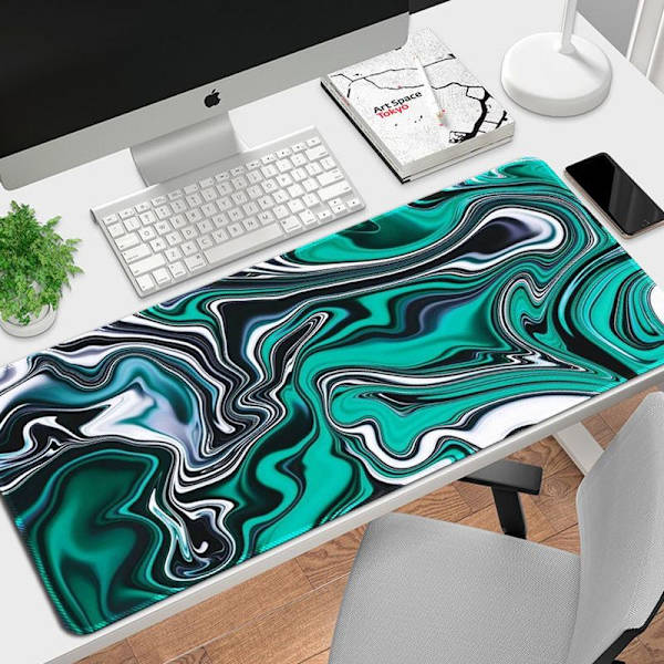 40*90*0.3cm Musematteutvidelse Spill Musematte Tastatur Mus