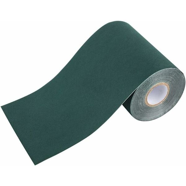 Plænetapet, ikke-vævet klæbende græsmåttetape, skridsikker syntetisk plænetæppetape 150mm × 10m (Farve: Grøn) KLB