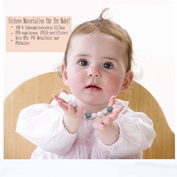 Sutteholder til drenge og piger, sutteclips, silikone bidering, sutte KLB