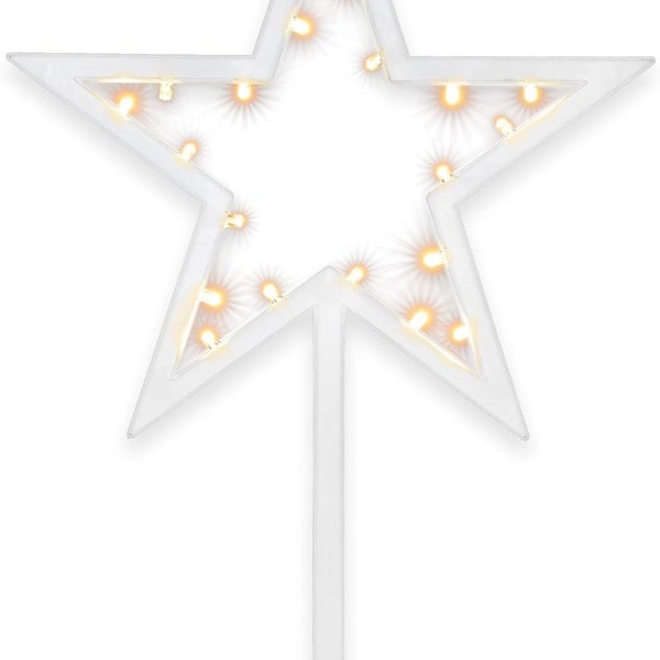 20 LED dekorativt ljus stjärna kall varmvit julstjärna ljus stjärna dekorativ stjärna KLB