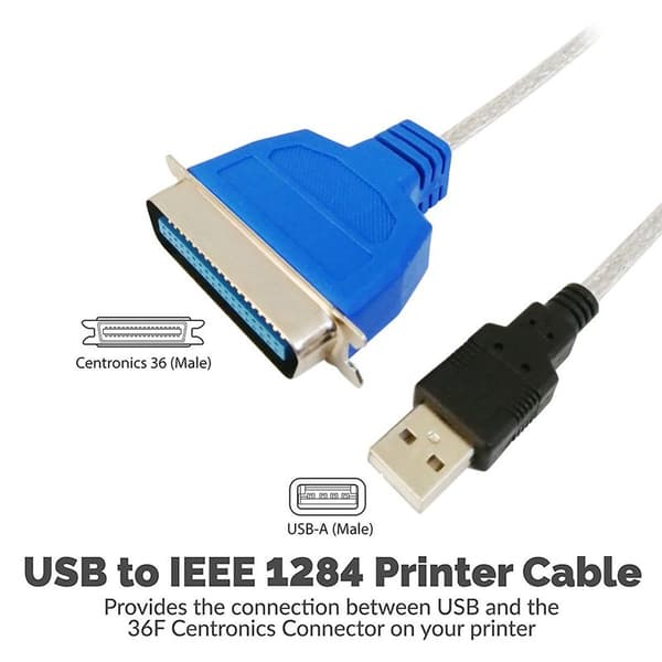 USB IEEE 1284 trycklinjestandard CN36-gränssnitt
