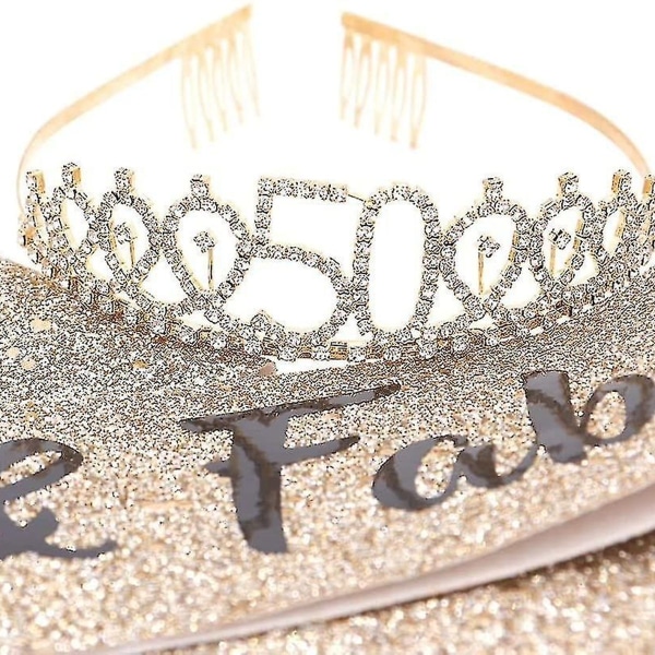 70 og fabelaktig Sa & Rhinestone Tiara Set - 70-årsdag Sa 70-årsdag KLB