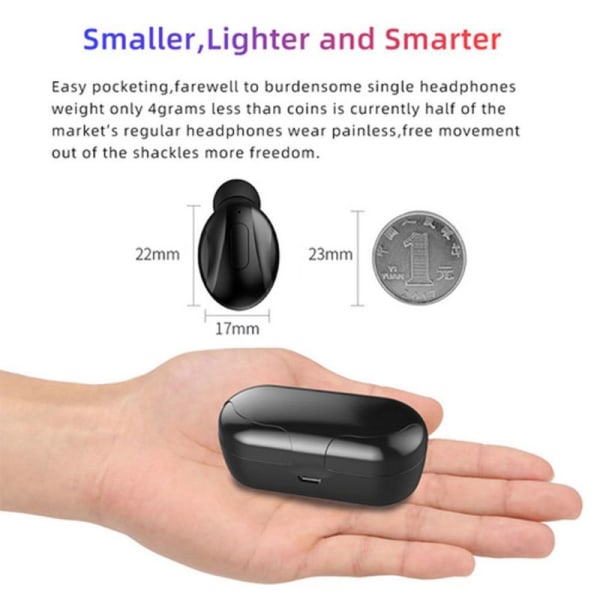Bluetooth 5.0 -kuulokkeet, langattomat kuulokkeet mikrofonilla, TWS in-ear