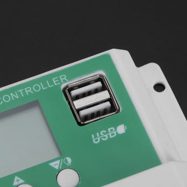 LCD solcelleladningsregulator Justerbar 10A 12V 24V PWM KLB