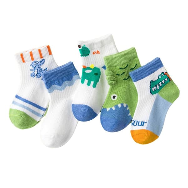 5 par småbørnsstrømper til piger - Mesh Princess Cotton Soft L KLB