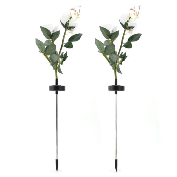 2 stk LED solsikkeblomsterlys Vanntett kunstig rose KLB