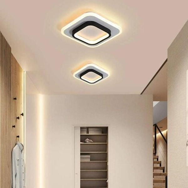 Firkantede LED loftslamper 22W, 3500K, badeværelse, stue, soveværelse KLB