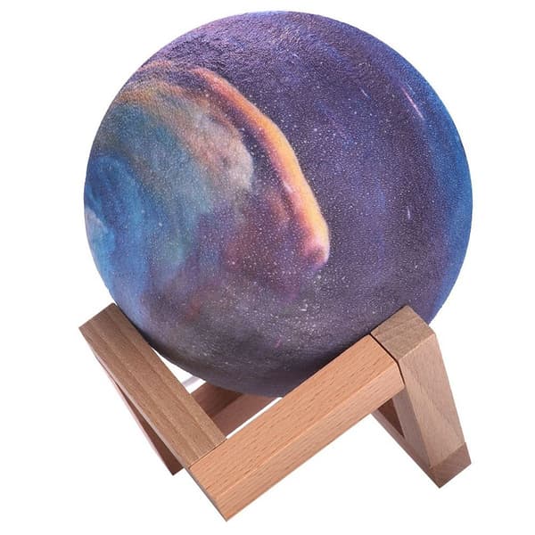 USB-laddning, 3D-tryckt, stjärnhimmel, månsken, LED KLB