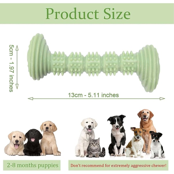 Dog Chew Toy,Dog Toothbrush,Puppy Toy,Natural Rubber Dog Toys,Non-Toxic Bite Resistant Cleans Teeth for Puppies or Kittens 3PC